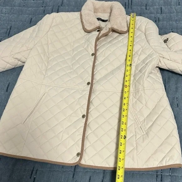Lauren Ralph Lauren Off-White Quilted Utility Jacket - Picture 10 of 11